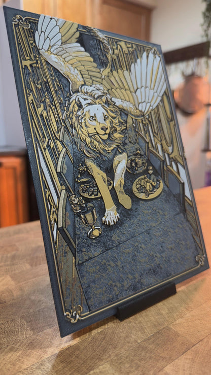Golden Dungeon Beast Metallic 3D Poster Art Print - photo 2 (photos/photo_06.jpg)