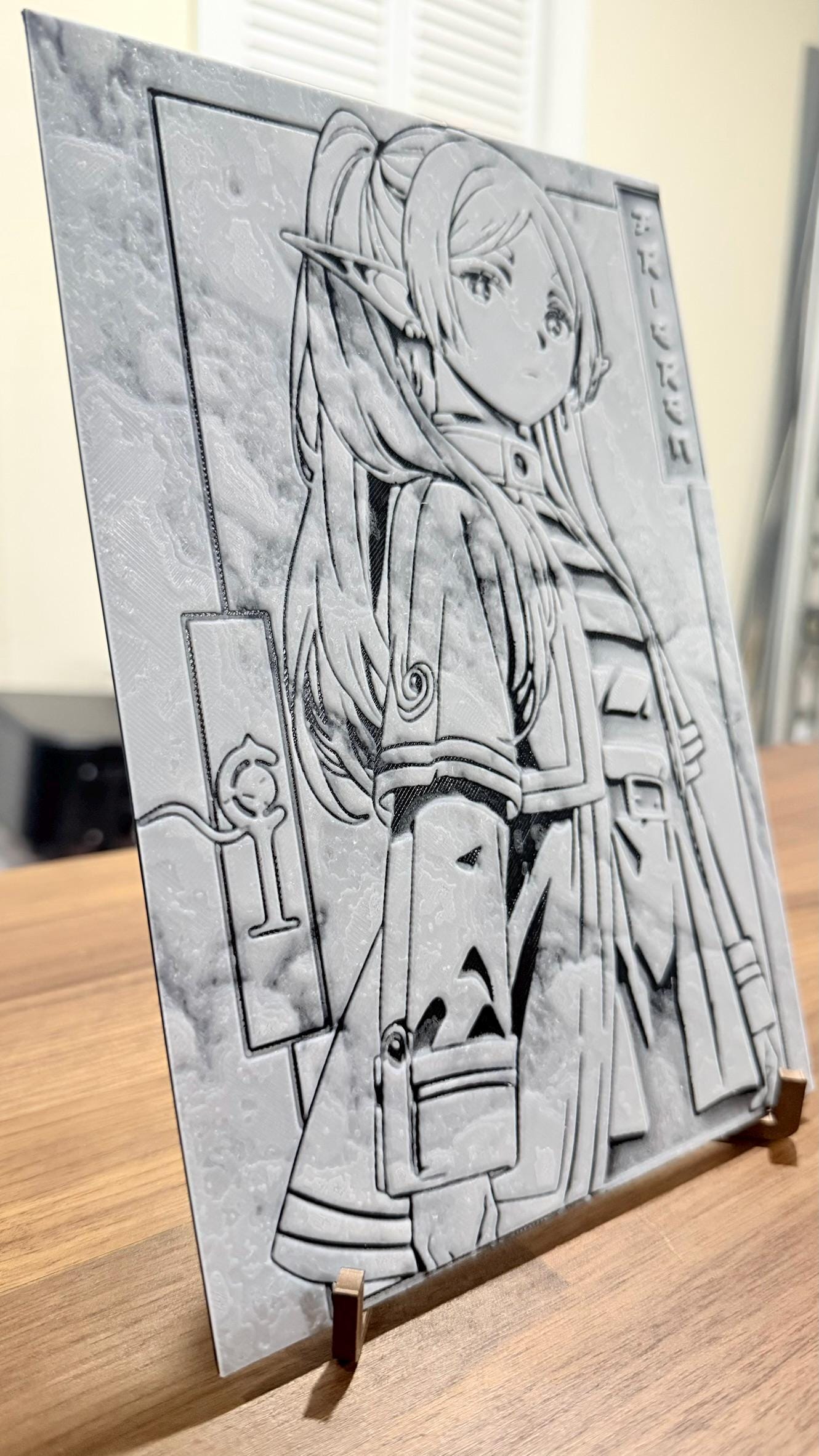 Frieren Himmel Carved Marble Effect 3D Poster Art Print - photo 2 (photos/photo_02.jpg)