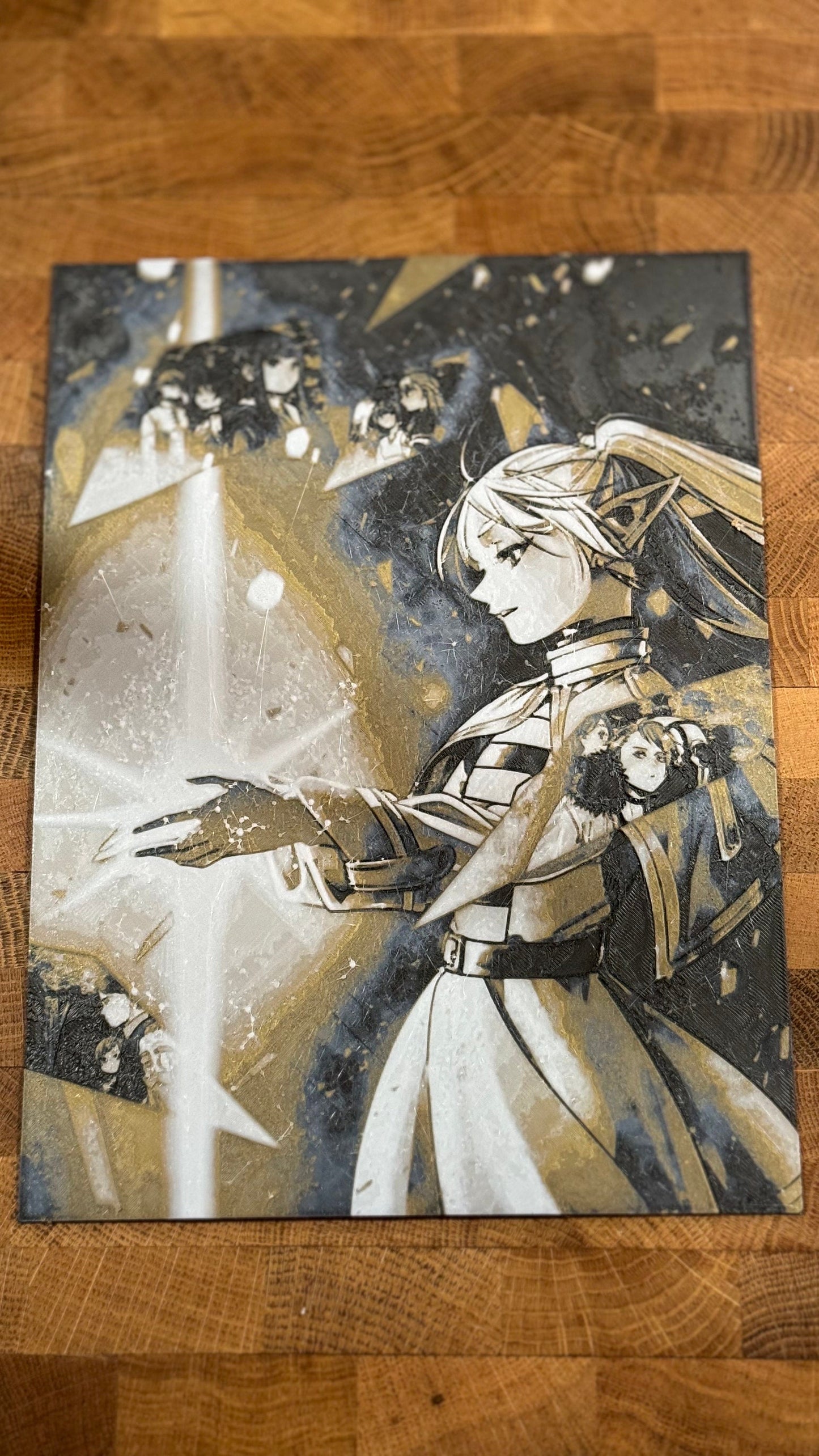 Frieren Mage Exam Arc Metallic 3D Poster Print - photo 2 (photos/photo_02.jpg)
