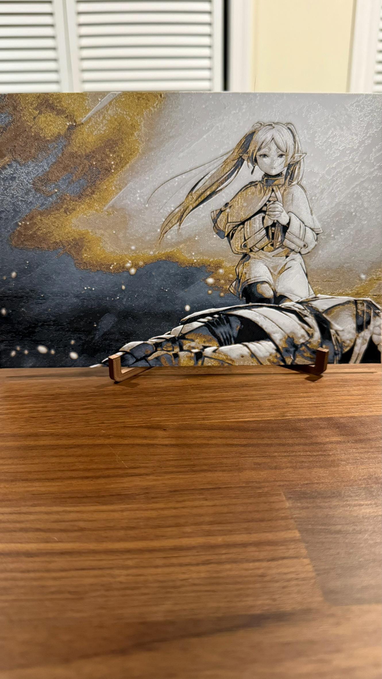Frieren Praying Metallic 3D Poster Print - photo 5 (photos/photo_05.jpg)