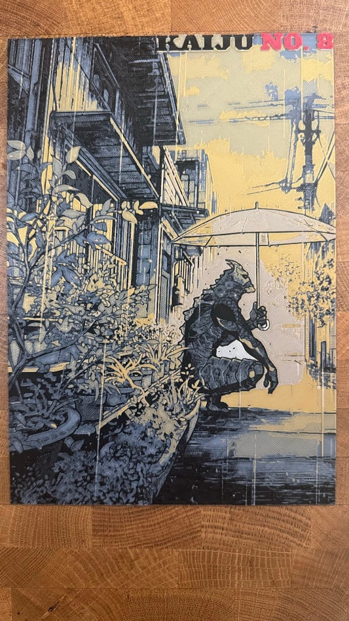 Kaiju Rainy Day 3D Poster Print - photo 2 (photos/photo_02.jpg)