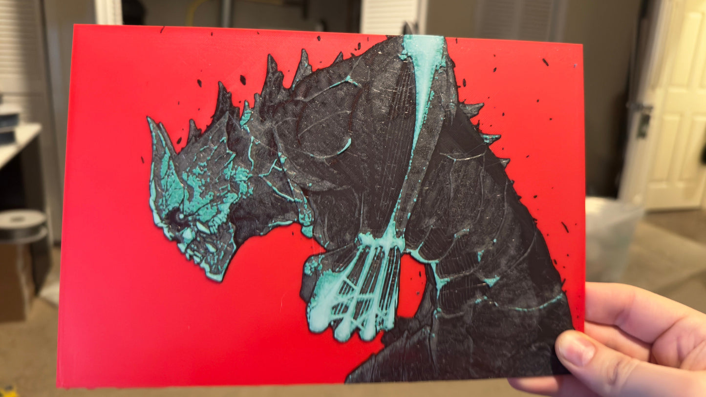 Kaiju 3D Art Poster Print - photo 2 (photos/photo_02.jpg)