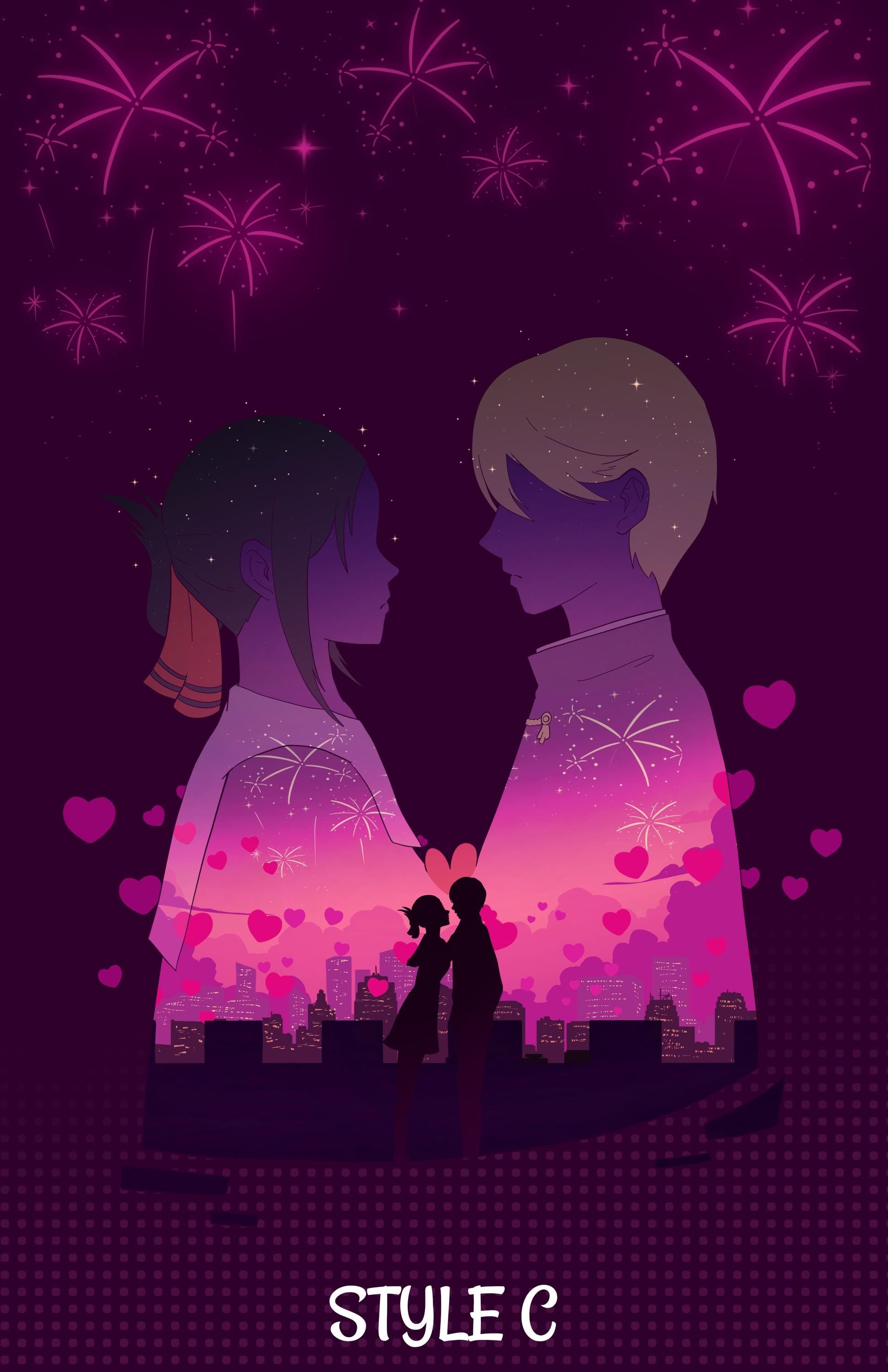 Love is War - Kaguya and Shirogane Poster Print - Optional 3D Texture - photo 1 (photos/photo_01.jpg)