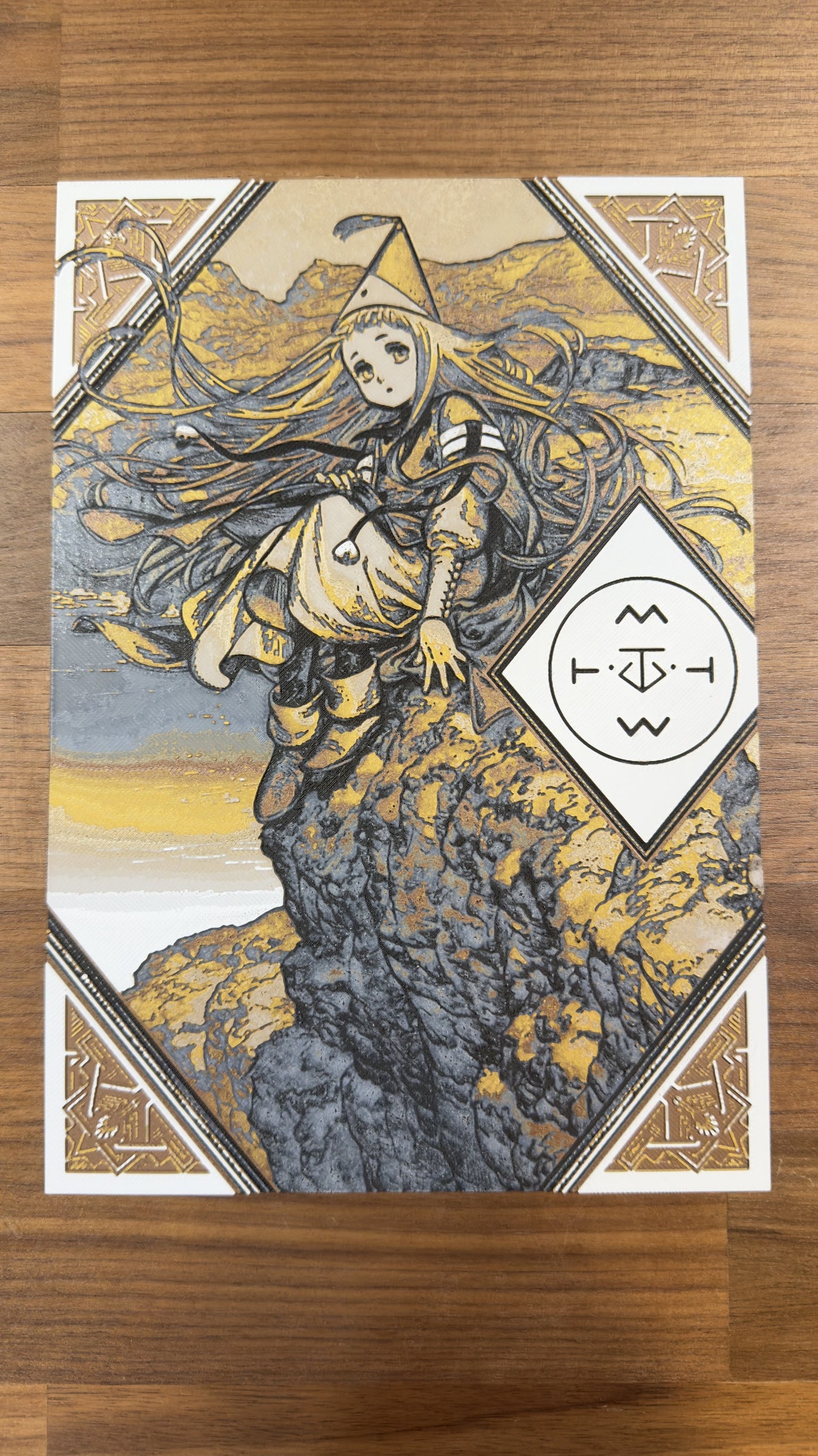 Quiet Apprentice Magic Cap Bottega Metallic 3D Poster Art Print - photo 2 (photos/photo_02.jpg)