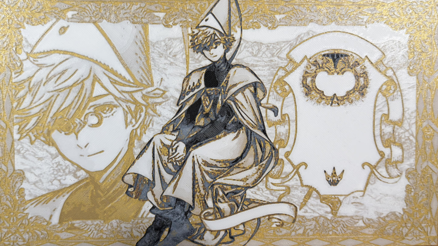 Witch Daddy Character Sheet Magic Cap Bottega Metallic 3D Poster Art Print - photo 2 (photos/photo_02.jpg)