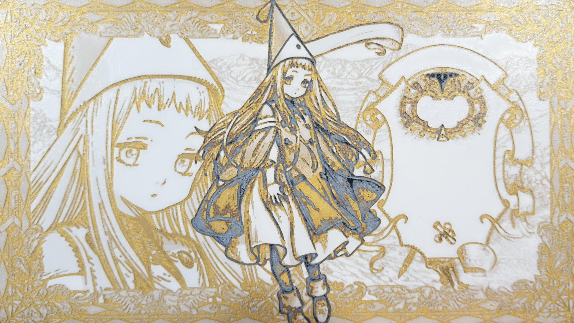 Quiet Apprentice Character Sheet Magic Cap Bottega Metallic 3D Poster Art Print - photo 2 (photos/photo_02.jpg)