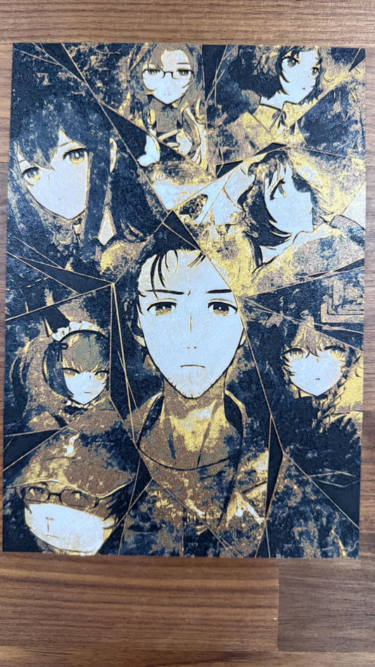 Steins;Gate Okarin Kurisu Daru 3D Poster Art Print w/ Metallic Texture - photo 1 (photos/photo_01.jpg)