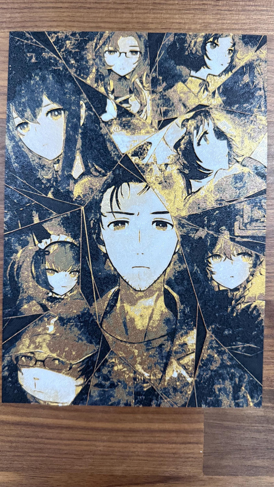 Steins;Gate Okarin Kurisu Daru 3D Poster Art Print w/ Metallic Texture - photo 1 (photos/photo_01.jpg)
