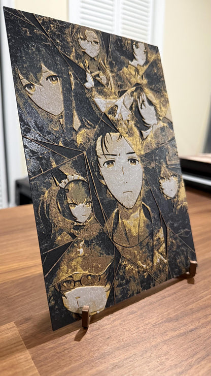 Steins;Gate Okarin Kurisu Daru 3D Poster Art Print w/ Metallic Texture - photo 3 (photos/photo_03.jpg)