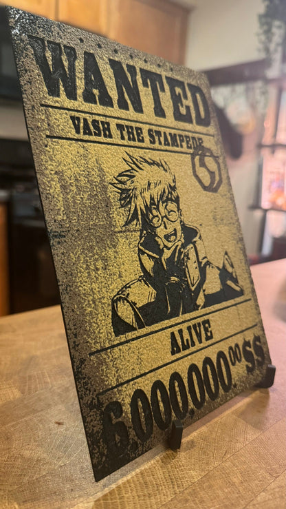 Vash WANTED 3D Printed Poster w/ Texture - photo 4 (photos/photo_04.jpg)