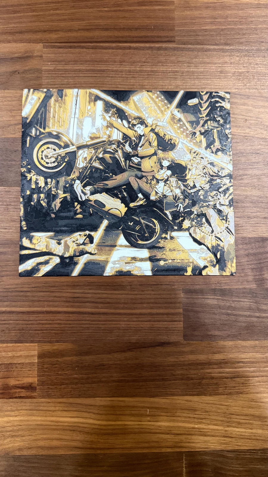 ZOM 100 Akira Tendou Motorcycle 3D Poster Art Print w/ Metallic Texture - photo 1 (photos/photo_01.jpg)