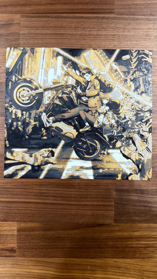 ZOM 100 Akira Tendou Motorcycle 3D Poster Art Print w/ Metallic Texture - photo 2 (photos/photo_02.jpg)