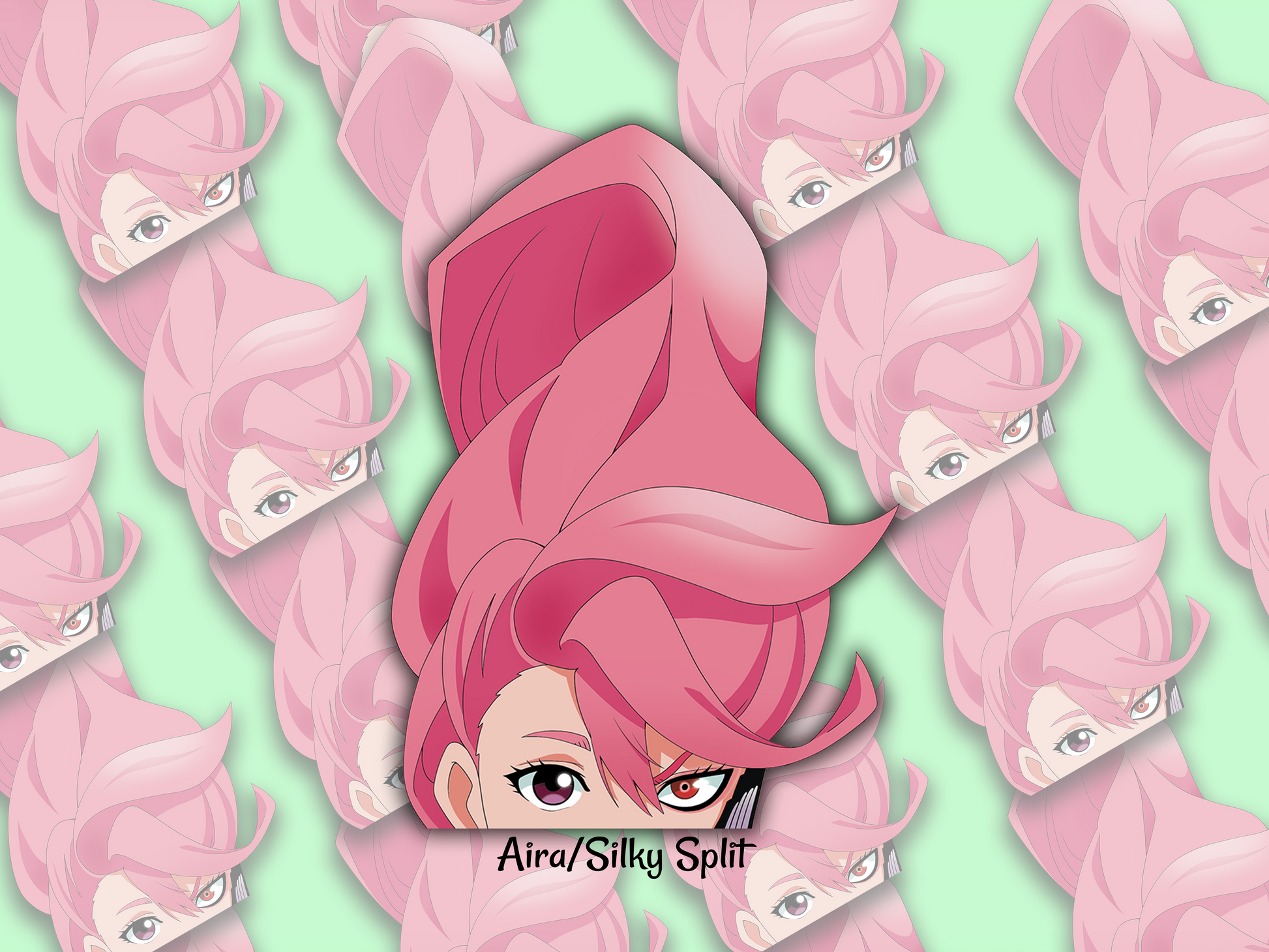 Peeker Sticker: Aira / Silky Split (Dan Da Dan) - artwork