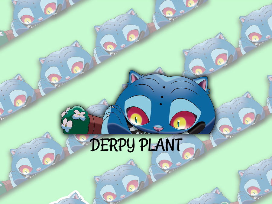 Peeker Sticker: Derpy Plant (KPop Demon Hunters) - artwork