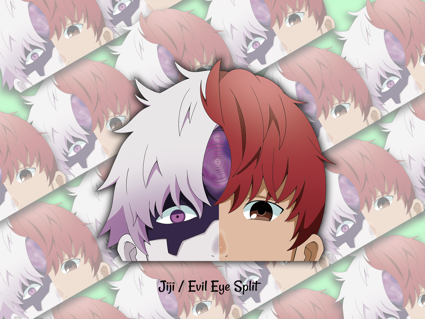 Peeker Sticker: Jiji / Evil Eye Split (Dan Da Dan) - artwork