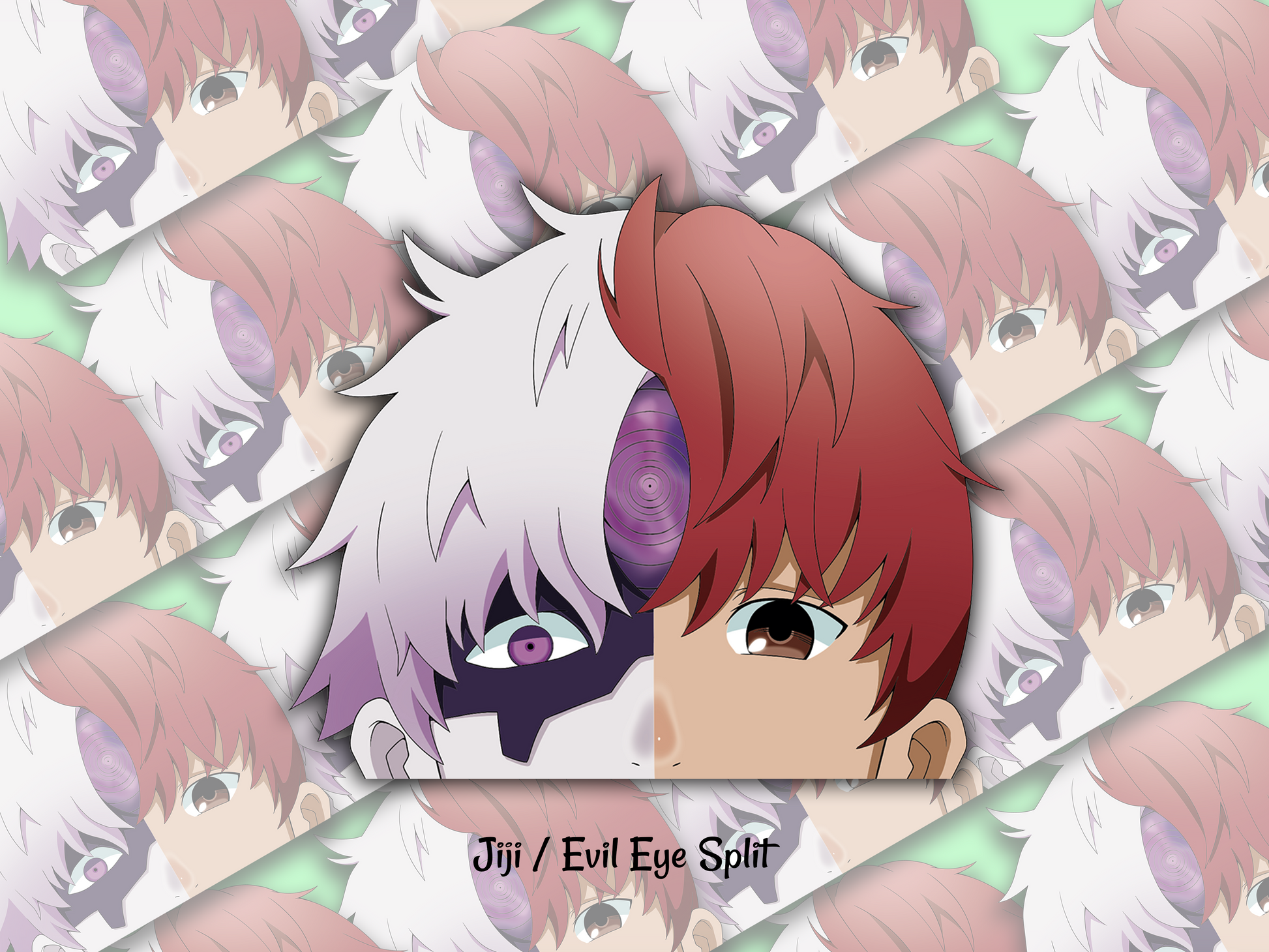 Peeker Sticker: Jiji / Evil Eye Split (Dan Da Dan) - artwork