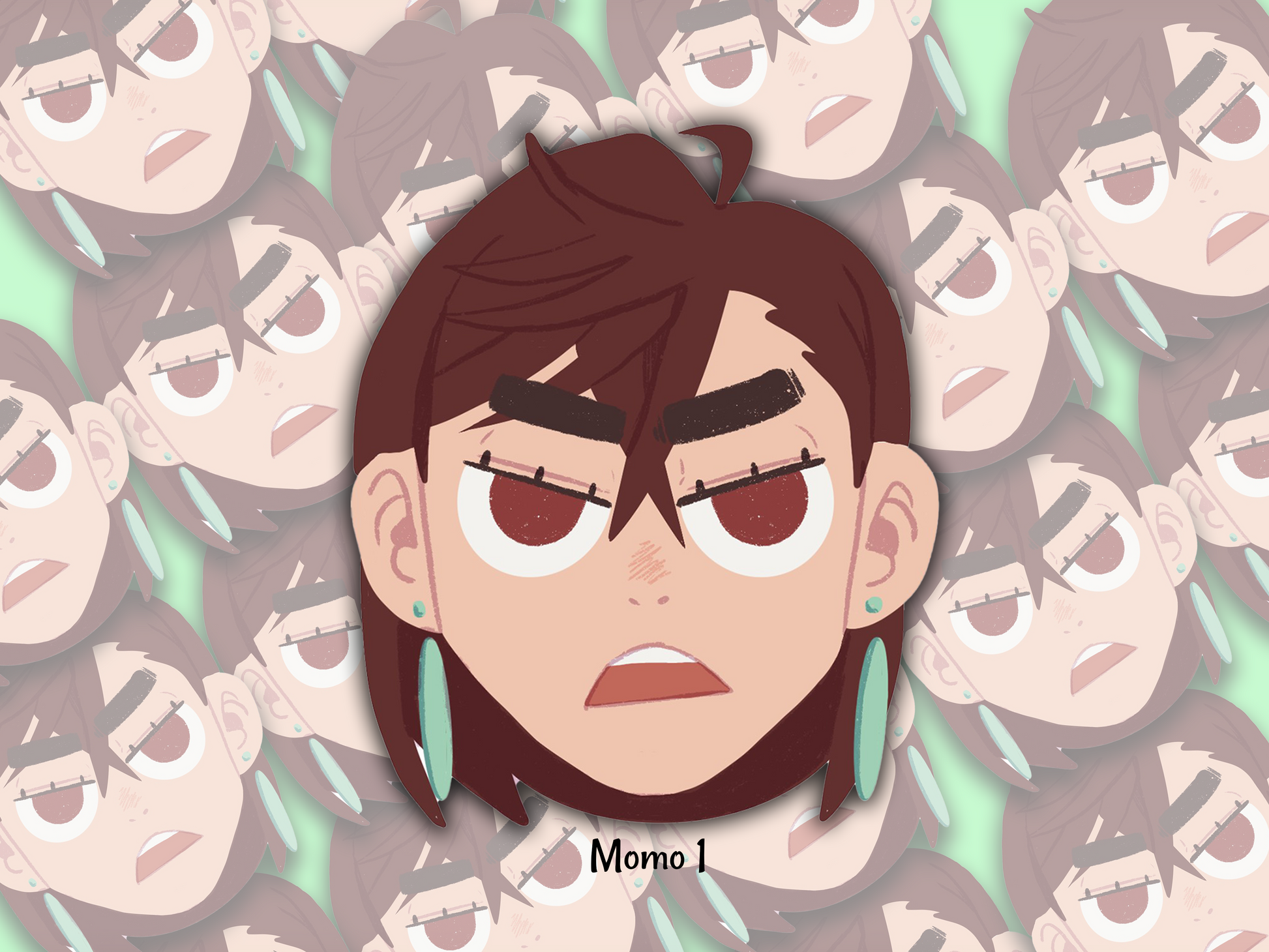 Peeker Sticker: Momo Deadpan (Dan Da Dan) - artwork