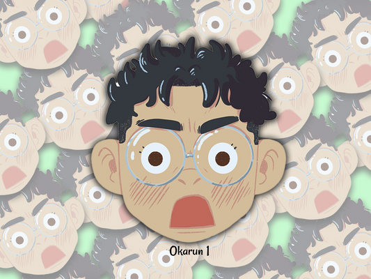 Peeker Sticker: Okarun Shocked (Dan Da Dan) - artwork