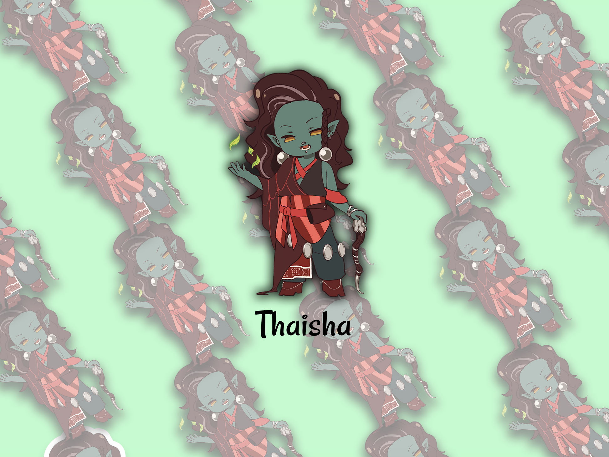 Chibi Sticker: Thaisha (Critical Role) - artwork