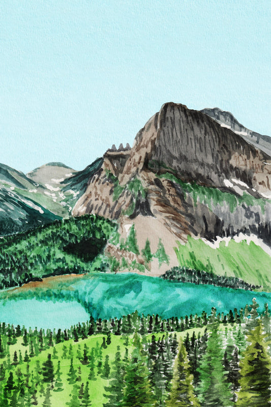 Travel Watercolors: Glacier National Park - artwork