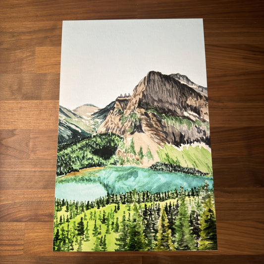 Travel Watercolors: Glacier National Park - print preview
