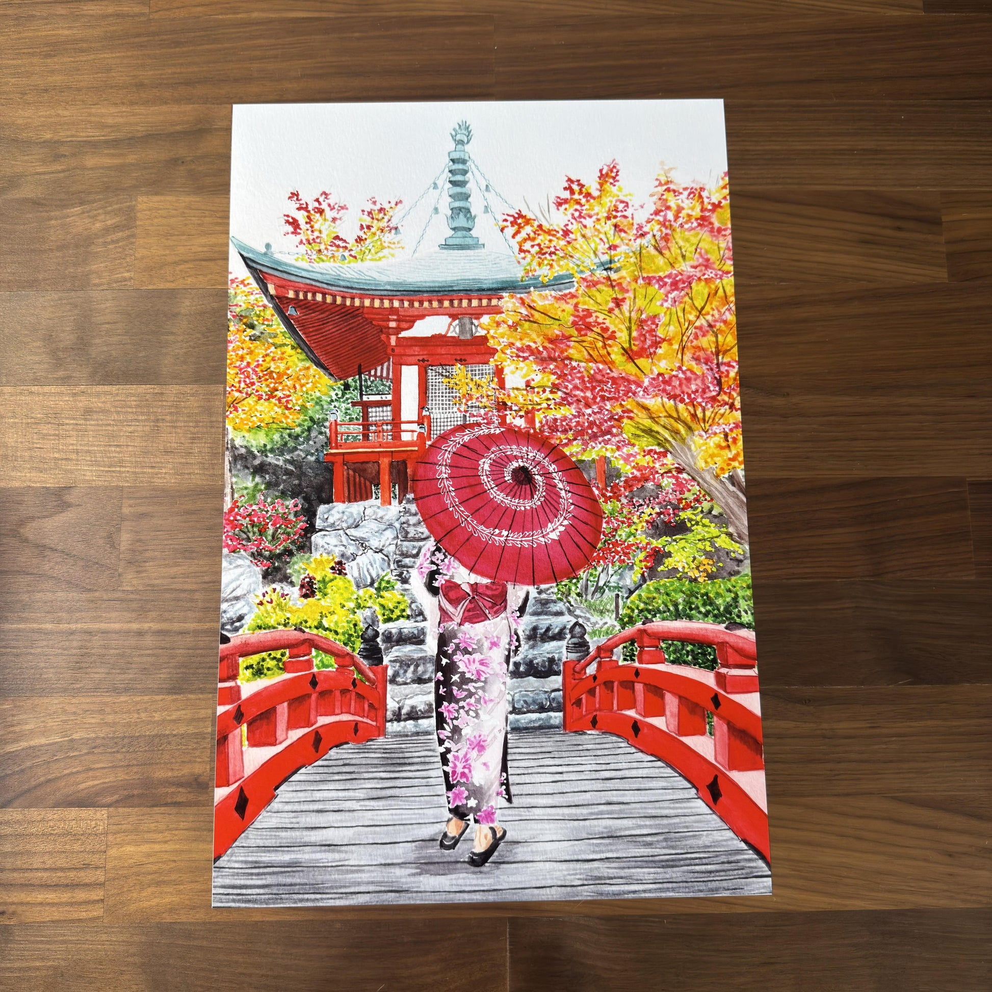Travel Watercolors: Kyoto No. 1 - print preview
