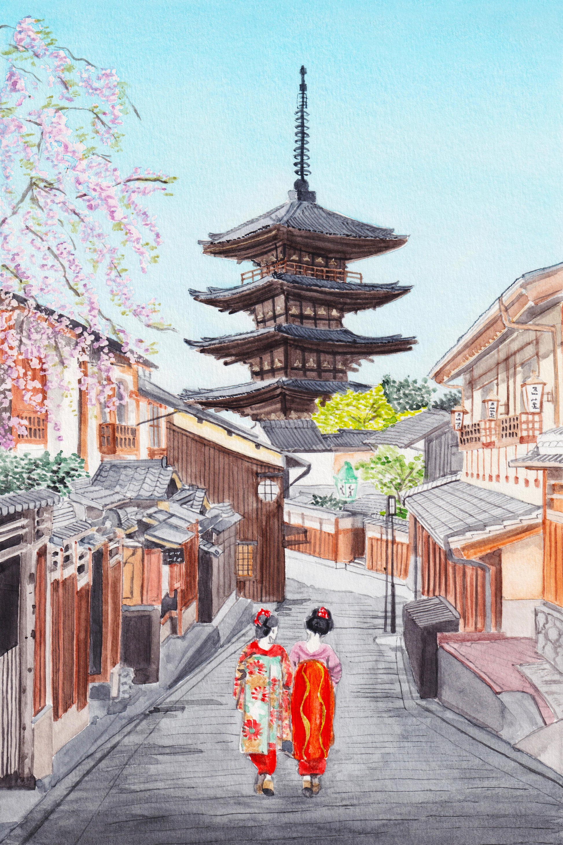 Travel Watercolors: Kyoto No. 2 - artwork