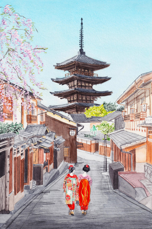Travel Watercolors: Kyoto No. 2 - artwork
