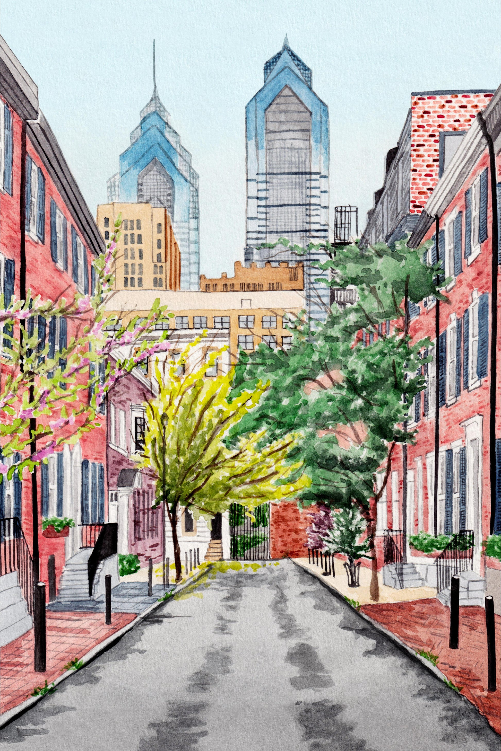 Travel Watercolors: Philadelphia - artwork