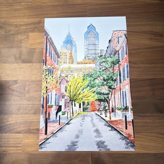Travel Watercolors: Philadelphia - print preview